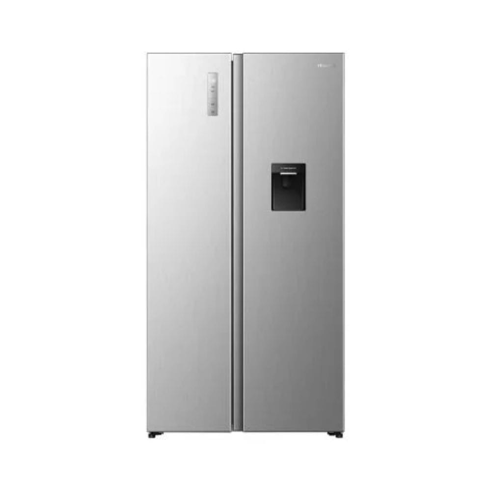 Hisense-Fridge-Side-By-Side-541L-with-Water-Dispenser-Silver-REF558DR- Hisense Fridge Side By Side 541L with Water Dispenser Silver REF558DR